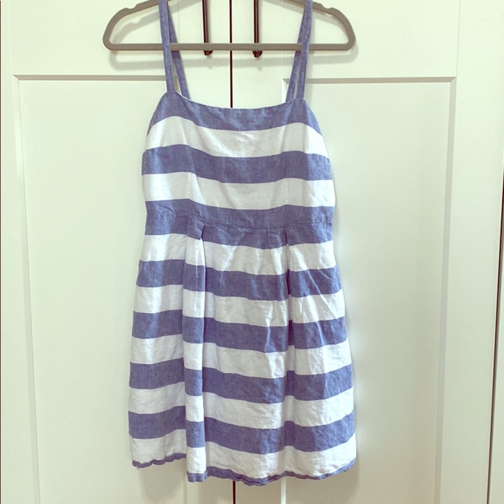 Ann Taylor LOFT Blue Striped Dress Size 4